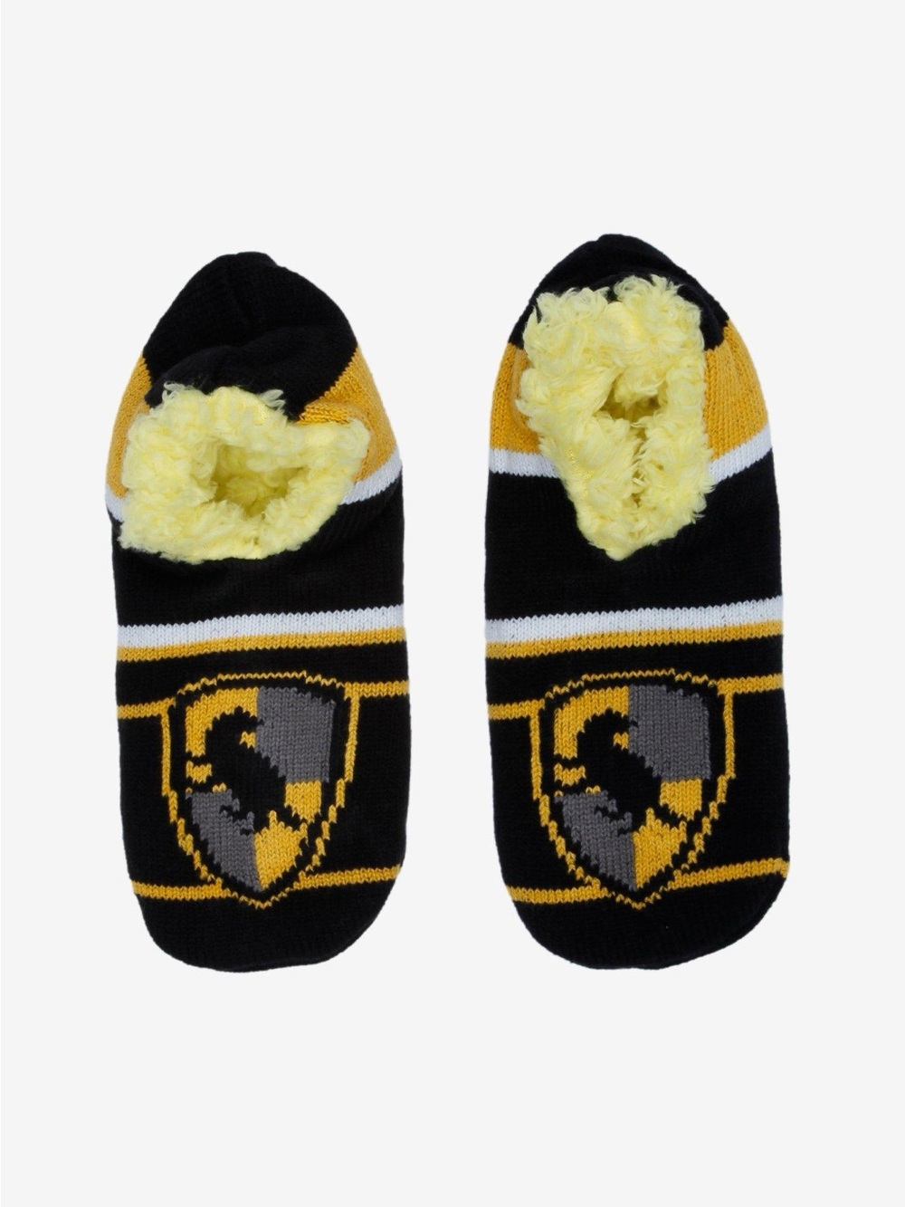 Hot Topic Harry Potter Hufflepuff Slippers Black & Yellow Size 4 - 10 NWT!